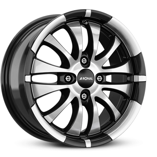 Ronal R59 W7 R16 PCD5x112 ET40 DIA76 jet black front diamond cut
